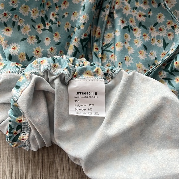 Floral Print Open Tie Front Cami Ruched Dress - Picture 7 of 8